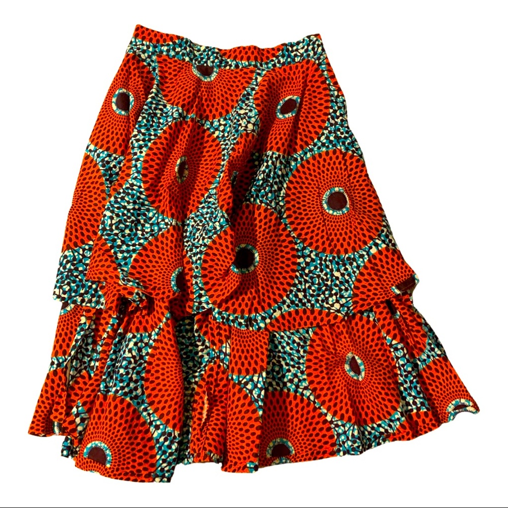 Custom made Ankara Printed high low Skirt